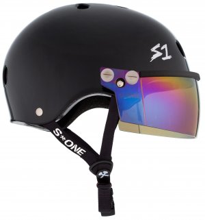 S1 Lifer Visor Helmet - Gen 2 - Black Gloss w/ Iridium Visor - Image 3