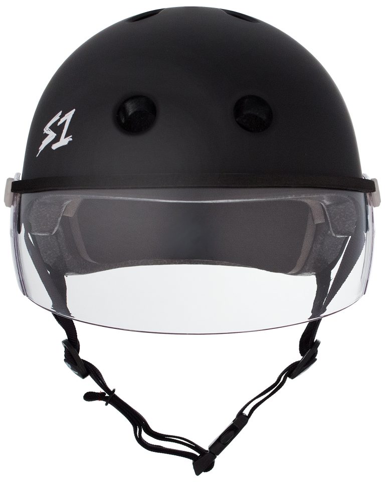 S1 Lifer Visor Helmet Black Matte w/ Clear Visor S1 Helmets Canada