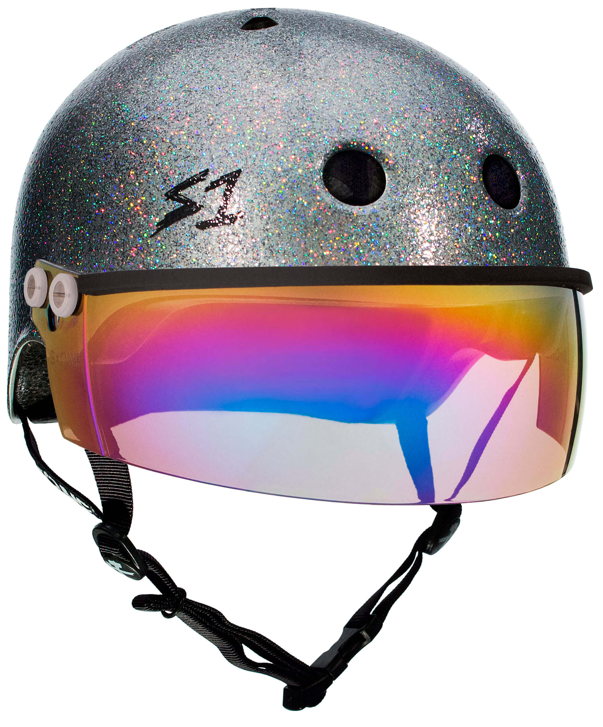Silver Gloss Glitter S1 Lifer Visor Gen 2 Helmet 