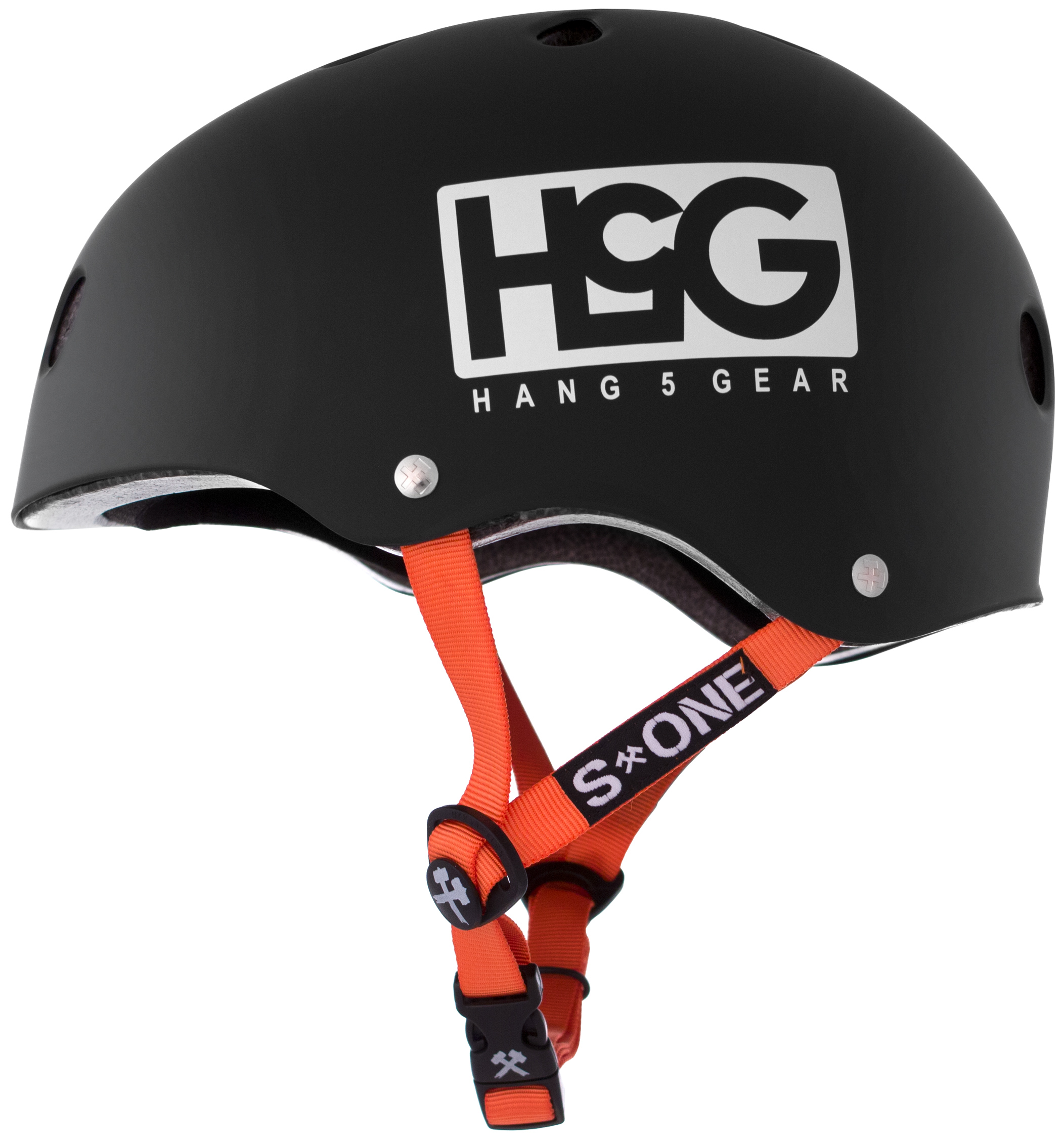 Black Matte//Orange Straps S1 Lifer Helmet