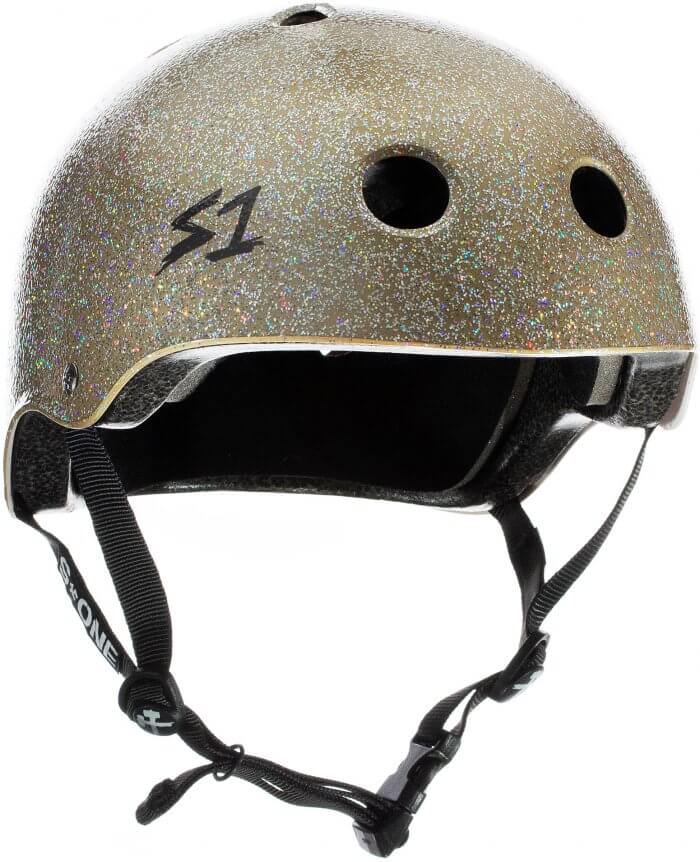 S-ONE Lifer casco - Nero opaco - Cinghie verde brillante