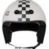 S1 Retro Lifer Helmet - White Gloss w/ Black Checkers - Image 2