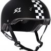 S1 Lifer Helmet - Black Matte w/ White Checkers