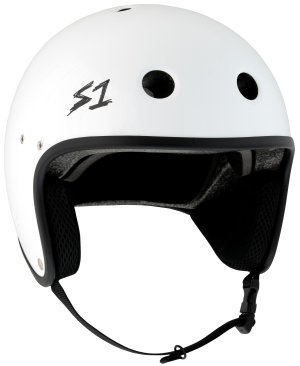 Casque S1 Retro Lifer E-HELMET Blanc Lustré