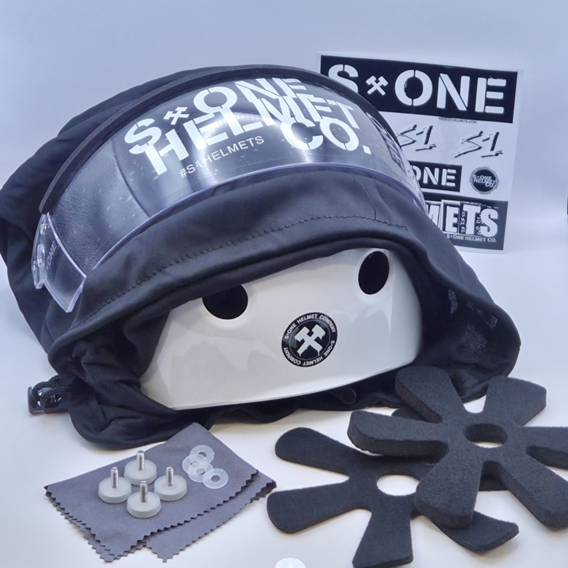 S1 Lifer Visor Helmet - Gen 2 - Black Matte w/ Red Straps and Clear Visor - Image 4